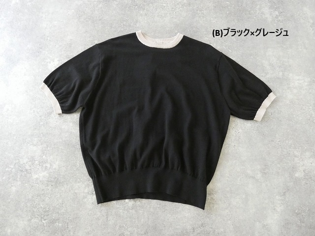 ichi(イチ) コットンニットバイカラープルオーバーの商品画像42