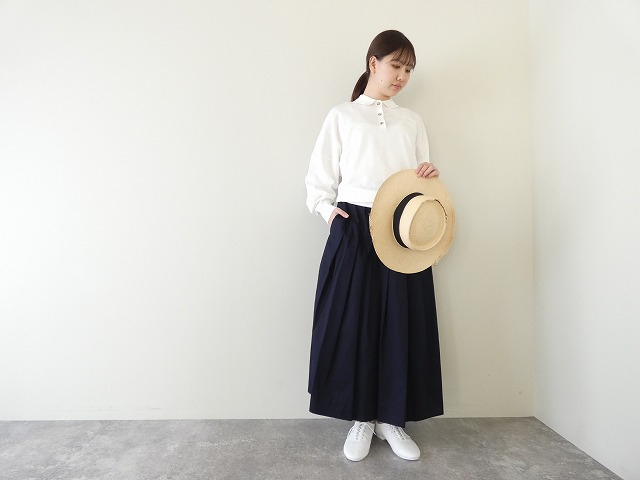 ina(イナ) 天日干し風ビンテージワッシャーツイルタックスカートの商品画像1