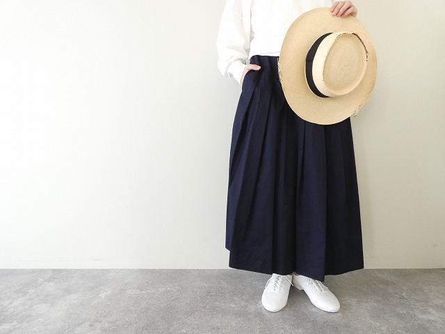 ina(イナ) 天日干し風ビンテージワッシャーツイルタックスカートの商品画像2