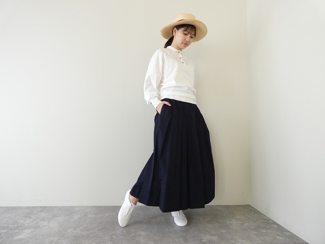 ina(イナ) 天日干し風ビンテージワッシャーツイルタックスカートの商品画像7