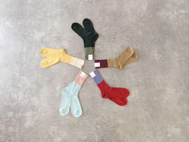 homspun(ホームスパン) コットンウール配色ソックスの商品画像1