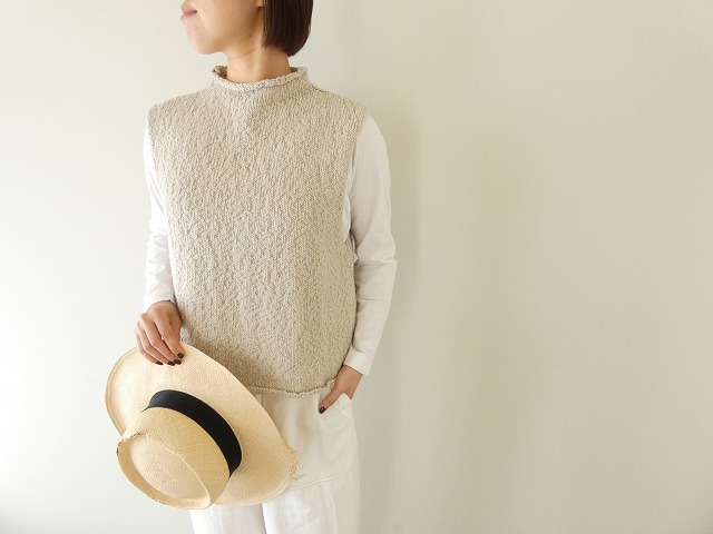 evam eva(エヴァムエヴァ) cotton slub vestの商品画像2