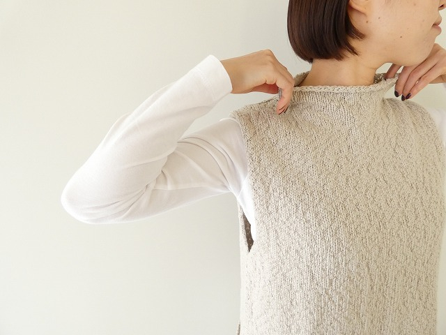 evam eva(エヴァムエヴァ) cotton slub vestの商品画像7