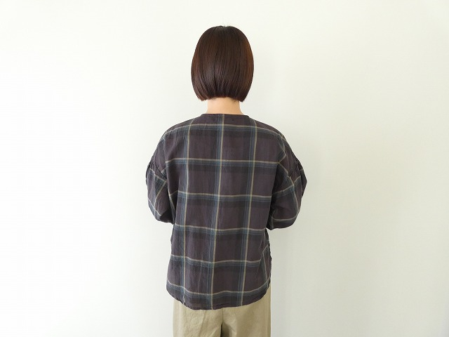 LAITERIE(レイトリー) オーガニックコットンローンチェックフリルブラウスの商品画像6