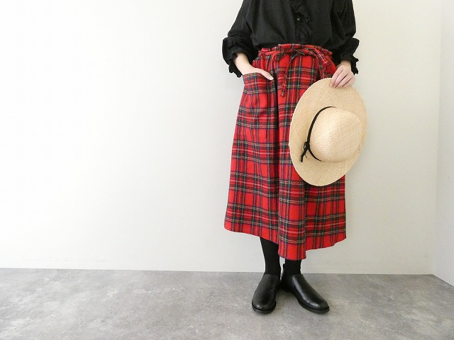 R&D.M.Co-(オールドマンズテーラー) WOOL TARTAN CHECK STRING SKIRTの商品画像2