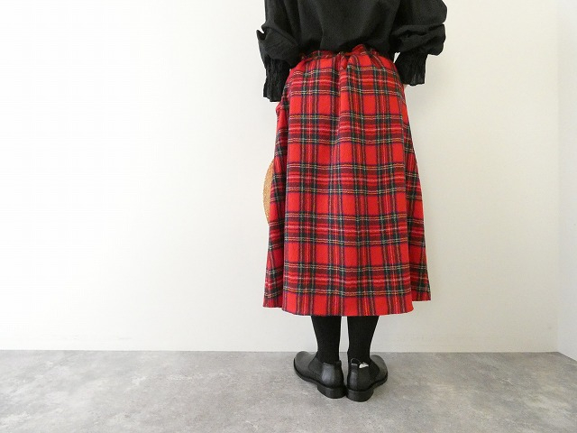 R&D.M.Co-(オールドマンズテーラー) WOOL TARTAN CHECK STRING SKIRTの商品画像6