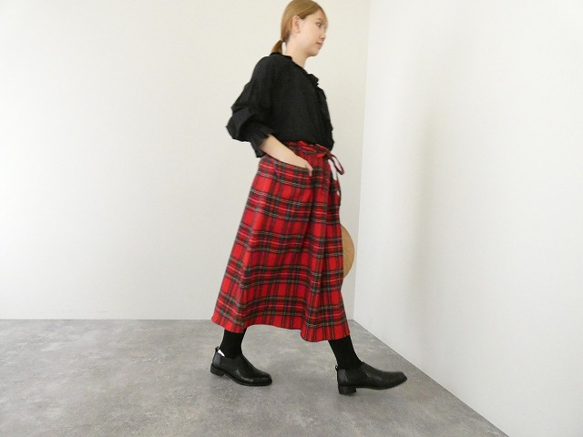 R&D.M.Co-(オールドマンズテーラー) WOOL TARTAN CHECK STRING SKIRTの商品画像7