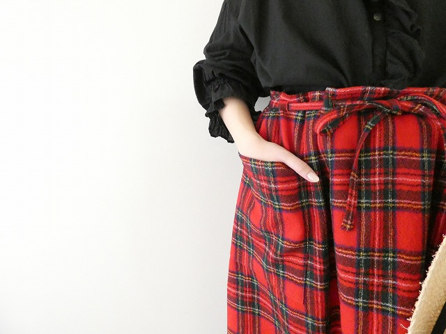 R&D.M.Co-(オールドマンズテーラー) WOOL TARTAN CHECK STRING SKIRTの商品画像8