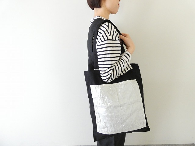 prit(プリット) オックス×40/1リネン箔プリントビックポケットトートの商品画像2