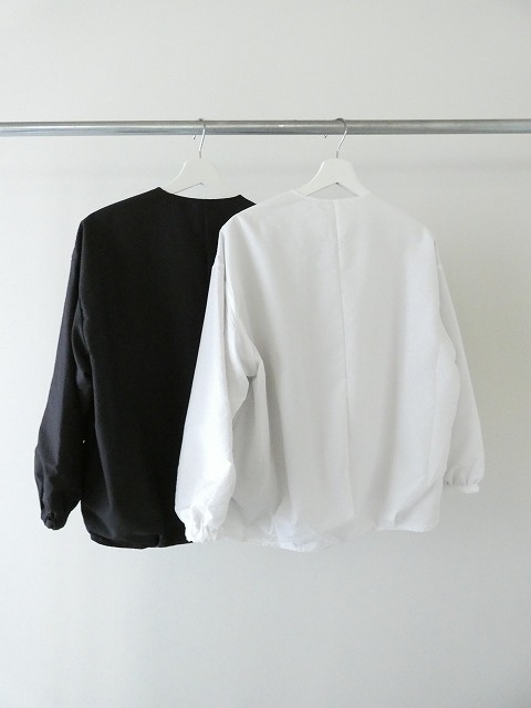 prit(プリット) ポリエステルコットンサッカー×コットンナイロンタフタリバーシブルノーカラーブルゾンの商品画像15