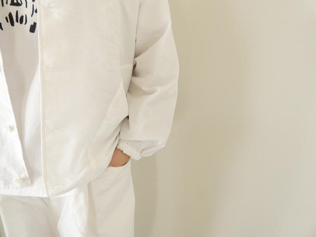 prit(プリット) ポリエステルコットンサッカー×コットンナイロンタフタリバーシブルノーカラーブルゾンの商品画像4