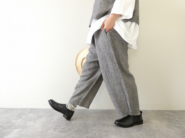 prit(プリット) リネンシルクハウンドトゥースワンタックバギーパンツの商品画像1