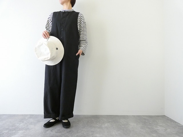 prit(プリット) コットンリネンライトバックサテンオールインワンの商品画像2