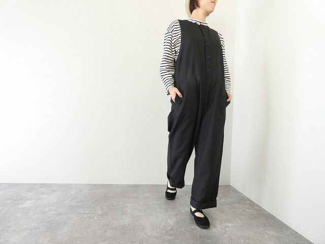 prit(プリット) コットンリネンライトバックサテンオールインワンの商品画像6