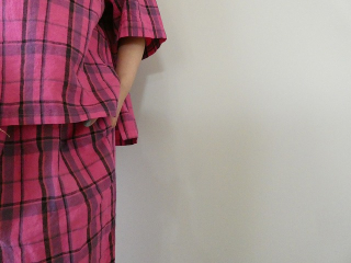 prit(プリット) 16/1リネンコットンチェックタックイージーパンツの商品画像16