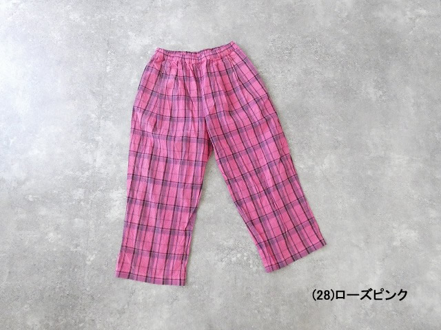 prit(プリット) 16/1リネンコットンチェックタックイージーパンツの商品画像28