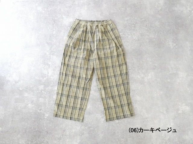 prit(プリット) 16/1リネンコットンチェックタックイージーパンツの商品画像42