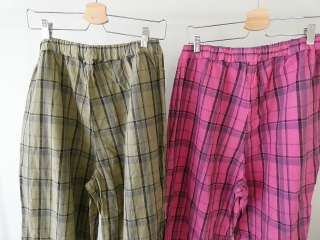 prit(プリット) 16/1リネンコットンチェックタックイージーパンツの商品画像53