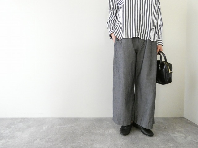 prit(プリット) 綿麻ストレッチワイドパンツの商品画像1