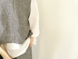 prit(プリット) リネンシルクハウンドトゥース2wayベストの商品画像22