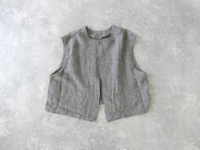 prit(プリット) リネンシルクハウンドトゥース2wayベストの商品画像3