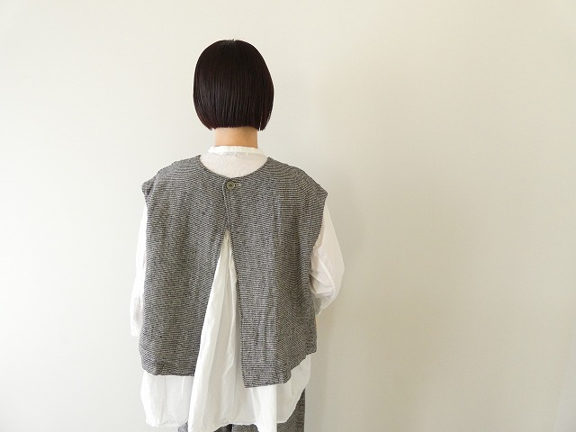 prit(プリット) リネンシルクハウンドトゥース2wayベストの商品画像4