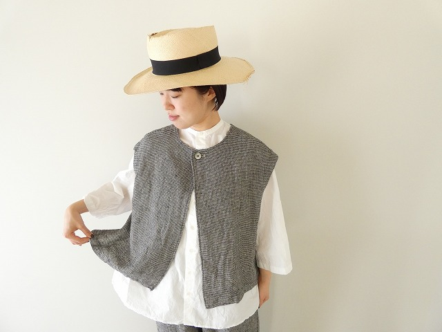 prit(プリット) リネンシルクハウンドトゥース2wayベストの商品画像8