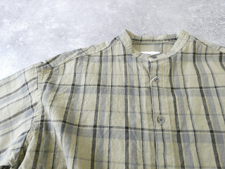 prit(プリット) リネンコットンチェック5分袖スタンドカラービッグシャツの商品画像31