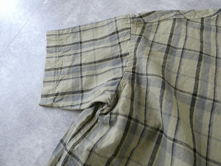 prit(プリット) リネンコットンチェック5分袖スタンドカラービッグシャツの商品画像32