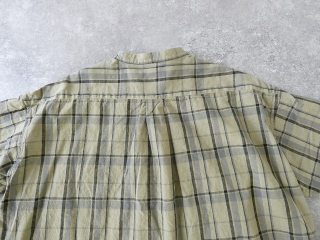 prit(プリット) リネンコットンチェック5分袖スタンドカラービッグシャツの商品画像34