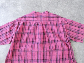 prit(プリット) リネンコットンチェック5分袖スタンドカラービッグシャツの商品画像49