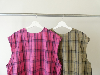 prit(プリット) リネンコットンチェック2Wayベストの商品画像16