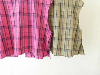 prit(プリット) リネンコットンチェック2Wayベストの商品画像17