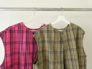 prit(プリット) リネンコットンチェック2Wayベストの商品画像18