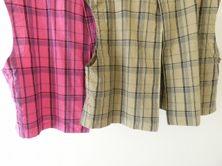 prit(プリット) リネンコットンチェック2Wayベストの商品画像19