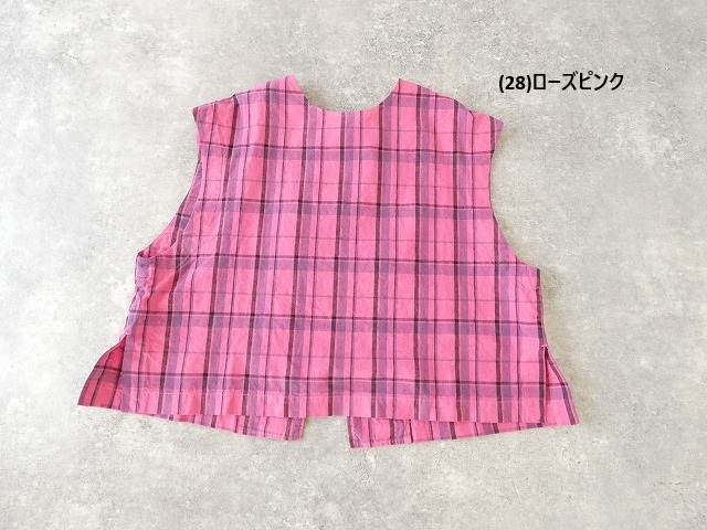 prit(プリット) リネンコットンチェック2Wayベストの商品画像28