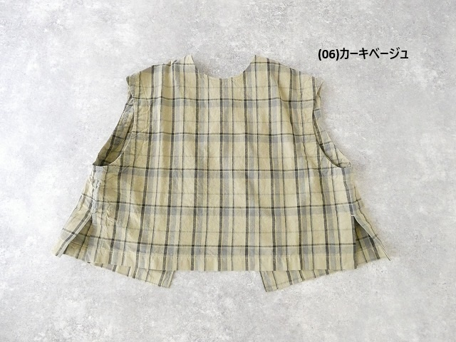 prit(プリット) リネンコットンチェック2Wayベストの商品画像42