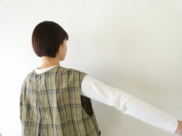 prit(プリット) リネンコットンチェック2Wayベストの商品画像5