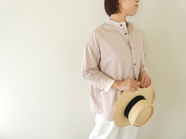 prit(プリット) 綾ダンプ7分袖スタンドカラーシャツの商品画像2