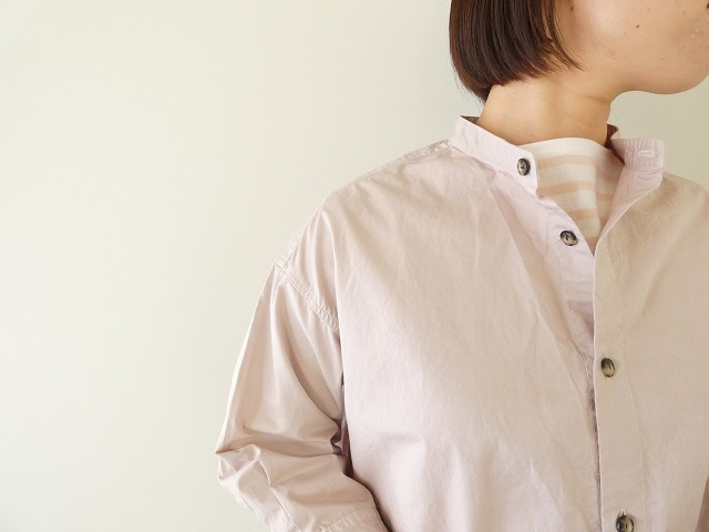 prit(プリット) 綾ダンプ7分袖スタンドカラーシャツの商品画像4