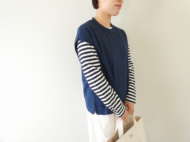 prit(プリット) 17/1空紡天竺オーバーサイズプルオーバーベストの商品画像1