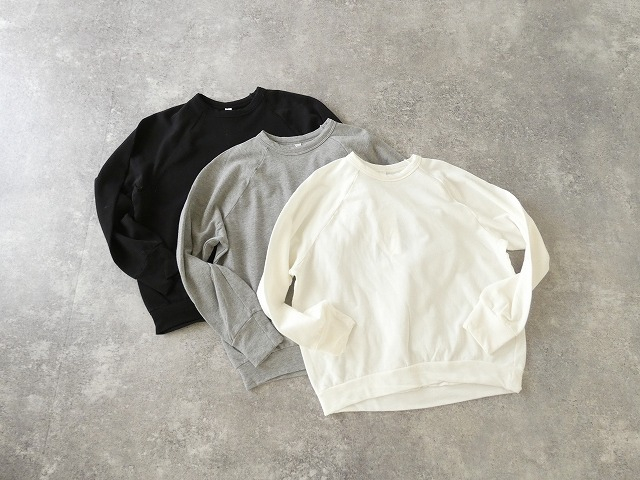 prit(プリット) 40/1強撚糸スピン裏毛ラグランスリーブプルオーバーの商品画像3