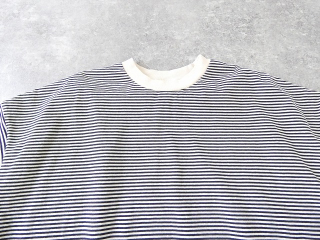 prit(プリット) 空紡度詰天竺ミジンボーダー5分袖クルーネックプルオーバーの商品画像44