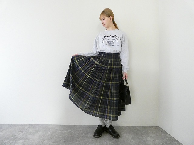 PK ビックチェックのプリーツスカートの商品画像1