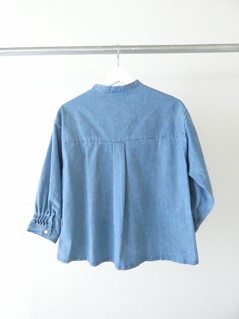 NOMBRE IMPAIR(ノンブルアンペール) ねじりピンタックデニムスタンドショートシャツの商品画像10