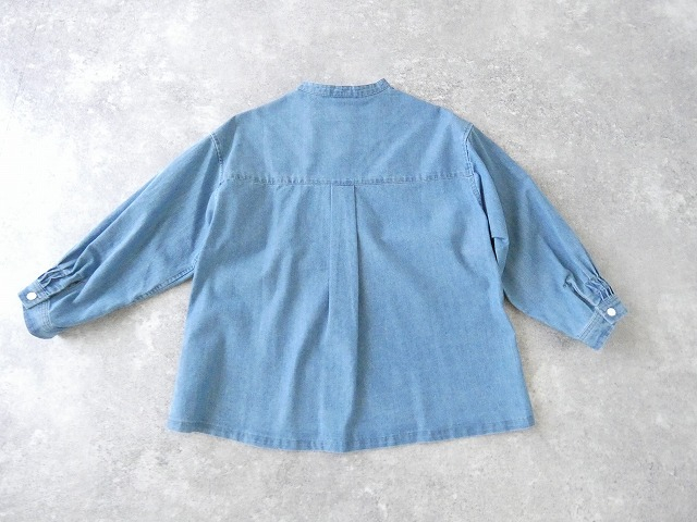 NOMBRE IMPAIR(ノンブルアンペール) ねじりピンタックデニムスタンドショートシャツの商品画像11