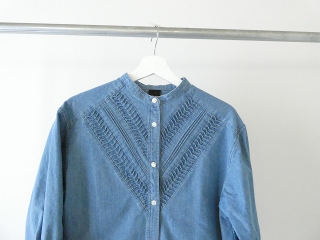 NOMBRE IMPAIR(ノンブルアンペール) ねじりピンタックデニムスタンドショートシャツの商品画像21