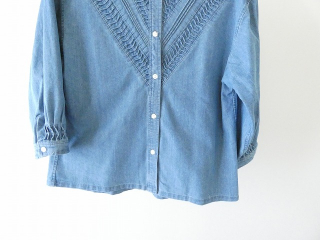 NOMBRE IMPAIR(ノンブルアンペール) ねじりピンタックデニムスタンドショートシャツの商品画像22