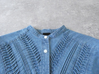 NOMBRE IMPAIR(ノンブルアンペール) ねじりピンタックデニムスタンドショートシャツの商品画像23