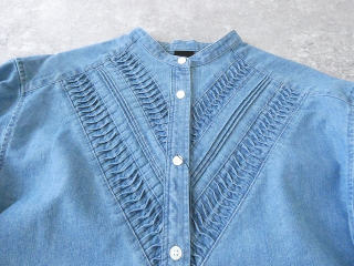 NOMBRE IMPAIR(ノンブルアンペール) ねじりピンタックデニムスタンドショートシャツの商品画像24